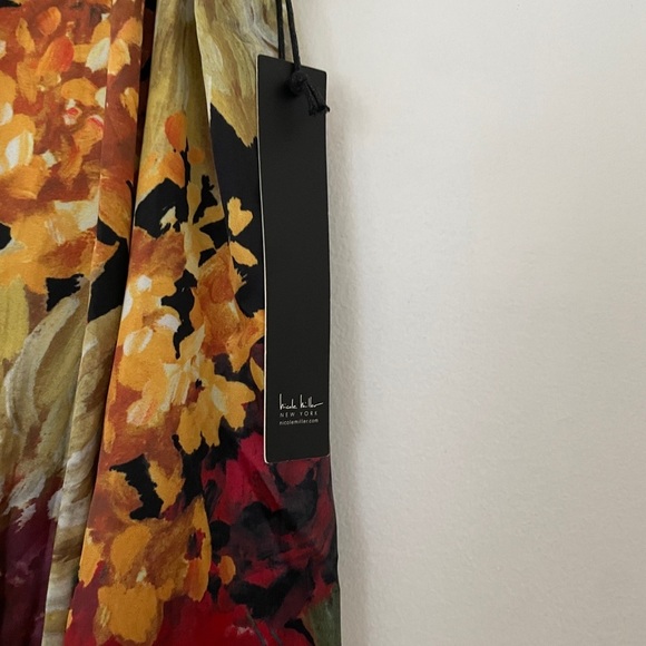 Nicole Miller New York Satin Floral Maxi Slip Dress - Picture 5 of 5